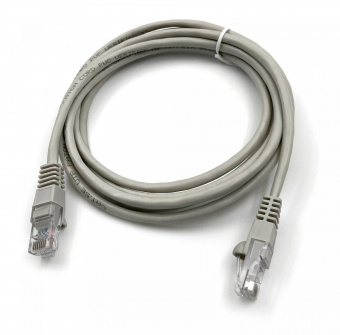 Патч-корд Buro UTP 4 пары cat5E CCA molded 2м серый RJ-45 (m)-RJ-45 (m) от магазина РЭССИ