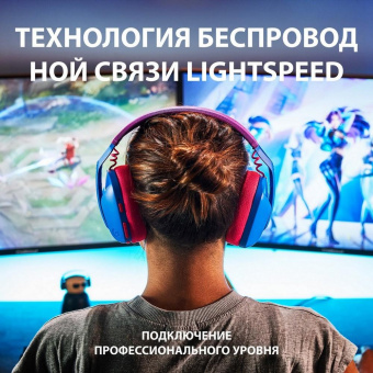 Наушники с микрофоном Logitech G435 синий/розовый накладные Radio оголовье (981-001062) от магазина РЭССИ