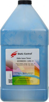Тонер Static Control KYTK895-1KG-C голубой флакон 1000гр. для принтера Kyocera Mita FS C8020/C8025/C8520 от магазина РЭССИ