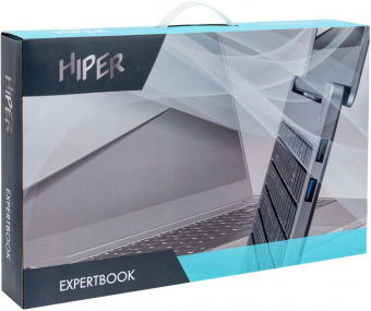 Ноутбук Hiper Expertbook Ryzen 5 5600U 16Gb SSD512Gb AMD Radeon 15.6" IPS FHD (1920x1080) Free DOS grey WiFi BT Cam 4800mAh (9907LD39) от магазина РЭССИ