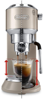 Кофеварка рожковая Delonghi Dedica Arte EC885.BG 1300Вт бежевый от магазина РЭССИ