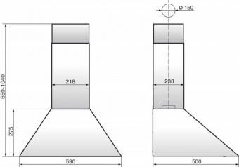 Вытяжка каминная Elikor Silver Storm 60H-650-ПЗЛ серебристый управление: ползунковое (1 мотор) от магазина РЭССИ