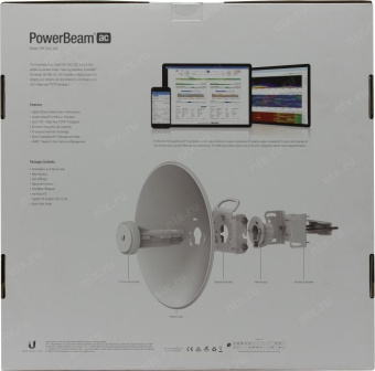 Ubiquiti PowerBeam 2AC 400 антенна параболическая активная от магазина РЭССИ