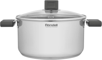 Кастрюля Rondell Quadro RDS-1597 5.1л. d=24см (с крышкой) стальной от магазина РЭССИ