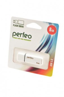 Носитель информации PERFEO PF-C01G2W008 USB 8GB белый BL1 от магазина РЭССИ