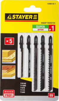 Набор пилок по дереву Stayer 15980-H5-1 5пред. (лобзики) от магазина РЭССИ