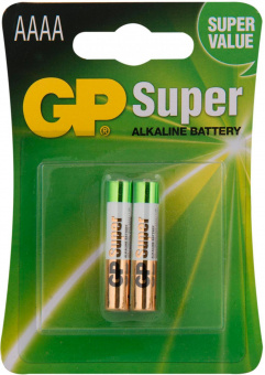 Батарея GP Super Alkaline GP 25A-2CR2 AAAA (2шт) блистер от магазина РЭССИ