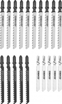 Набор пилок по дер./мет. Deko JSB20 20пред. (лобзики) от магазина РЭССИ