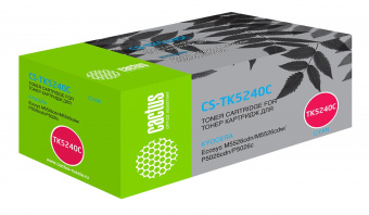 Картридж лазерный Cactus CS-TK5240C TK-5240C голубой (3000стр.) для Kyocera Ecosys M5526cdn/M5526cdw/P5026cdn/P5026cdw от магазина РЭССИ