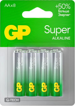 Батарея GP Super Alkaline 15AA21-2CRSBC8 AA (8шт) блистер от магазина РЭССИ