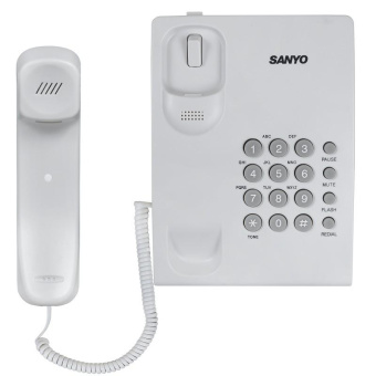 Телефон проводной Sanyo RA-S204W белый от магазина РЭССИ