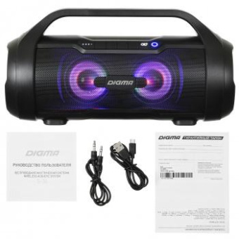 Колонка порт. Digma S-34 черный 25W 1.0 BT/USB 3000mAh (SP3425B) от магазина РЭССИ