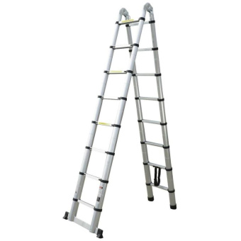 Двухсторонняя телескопическая лестница Алюмет с шарниром 2х8. Серия DTLH 2.5 DTLH 2.5 от магазина РЭССИ