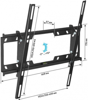 Кронштейн для телевизора Holder T4624-B черный 32"-55" макс.40кг настенный наклон от магазина РЭССИ