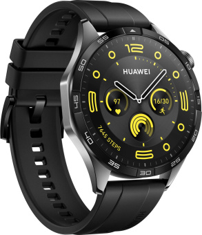 Смарт-часы Huawei Watch GT 4 Phoinix-B19F 46мм 1.43" AMOLED корп.черный рем.черный разм.брасл.:140-210мм (55020BGT) от магазина РЭССИ