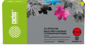 Картридж струйный Cactus CS-PFI321M PFI-321 M пурп.пигм. (300мл) для Canon imagePROGRAF TM-250/255/350/355 от магазина РЭССИ