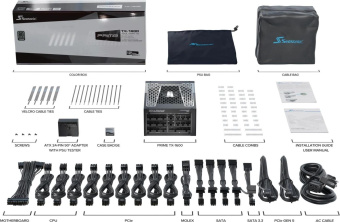 Блок питания Seasonic ATX 1600W PRIME TX-1600 Gen.5 80+ titanium (20+4pin) APFC 135mm fan 18xSATA Cab Manag RTL от магазина РЭССИ