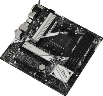 Материнская плата Asrock A520M PRO4 Soc-AM4 AMD A520 4xDDR4 mATX AC`97 8ch(7.1) GbLAN RAID+VGA+HDMI+DP от магазина РЭССИ