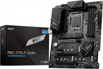 Материнская плата MSI PRO Z790-P DDR4 Soc-1700 Intel Z790 4xDDR4 ATX AC`97 8ch(7.1) 2.5Gg RAID+HDMI+DP от магазина РЭССИ