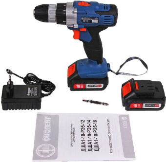 Дрель-шуруповерт Фиолент ДША1-10-РЭ5-18В аккум. патрон:быстрозажимной (кейс в комплекте) (ИДФР298114005-02) от магазина РЭССИ