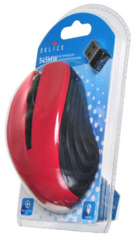 Мышь Оклик 545MW черный/красный оптическая (1600dpi) беспроводная USB для ноутбука (4but) от магазина РЭССИ