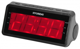 Радиобудильник Hyundai H-RCL140 черный LED подсв:красная часы:цифровые AM/FM от магазина РЭССИ