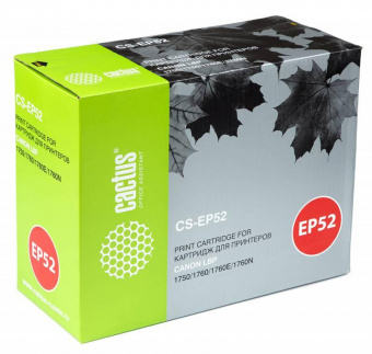 Картридж лазерный Cactus CS-EP52 черный (10000стр.) для Canon LBP 1750/1760/1760E/1760N от магазина РЭССИ