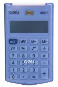 Калькулятор карманный Deli E39217/BLUE синий 8-разр. от магазина РЭССИ