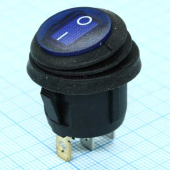 Выкл круглый IP54 250В 6А синий от магазина РЭССИ