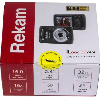 Фотоаппарат Rekam iLook S745i темно-серый 16Mpix 2.4" 1080 SD/MMC CMOS/AAA от магазина РЭССИ