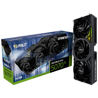 Видеокарта Palit PCI-E RTX5070Ti GAMINGPRO NVIDIA GeForce RTX 5070TI 16Gb 256bit GDDR7 2295/28000 HDMIx1 DPx3 HDCP Ret от магазина РЭССИ