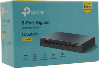Коммутатор TP-Link LS108G 8G неуправляемый от магазина РЭССИ