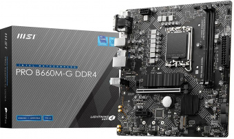 Материнская плата MSI PRO B660M-G DDR4 Soc-1700 Intel B660 2xDDR4 mATX AC`97 8ch(7.1) 2.5Gg+VGA+HDMI+DP от магазина РЭССИ