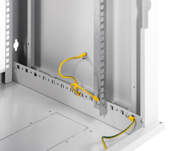 Шкаф коммутационный ЦМО ШРН-ЭКОНОМ (ШРН-Э-15.500.1) настенный 15U 600x520мм пер.дв.металл задн.дв.стал.лист направл.под закл.гайки 75кг серый 470мм 22.68кг 180град. 742мм IP20 сталь от магазина РЭССИ