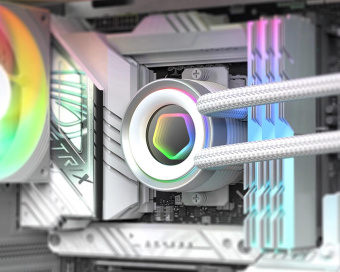 Система водяного охлаждения ID-Cooling FX360 Inf ARGB Soc-AM5/AM4/1151/1200/2066/1700 белый 4-pin 27.2dB Al+Cu 350W Ret (FX360 INF WHITE) от магазина РЭССИ