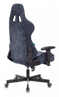Кресло игровое Zombie VIKING KNIGHT Fabric синий Light-27 с подголов. крестов. металл от магазина РЭССИ