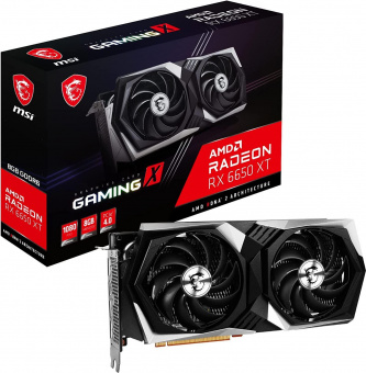 Видеокарта MSI PCI-E 4.0 RX 6650 XT GAMING X 8G AMD Radeon RX 6650XT 8192Mb 128 GDDR6 2593/17500 HDMIx1 DPx3 HDCP Ret от магазина РЭССИ