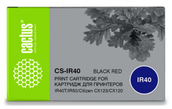Картридж матричный Cactus CS-IR40 черный/красный для Citizen IR40T/IR50 CX123/CX120 от магазина РЭССИ