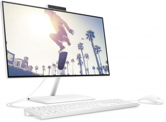 Моноблок HP 24-cb1023nh 23.8" Full HD Touch i5 1235U (1.3) 8Gb SSD512Gb Iris Xe CR Free DOS GbitEth WiFi BT 65W клавиатура мышь Cam белый 1920x1080 от магазина РЭССИ