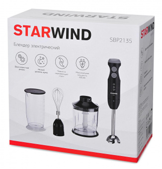 Блендер погружной Starwind SBP2135 600Вт черный от магазина РЭССИ