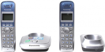 Р/Телефон Dect Panasonic KX-TG2512RUS серебристый (труб. в компл.:2шт) АОН от магазина РЭССИ