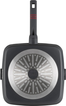 Сковорода Rondell Stripes RDA-1616 квадратная 28см покрытие: Xylan Plus ручка несъемная (без крышки) серый от магазина РЭССИ