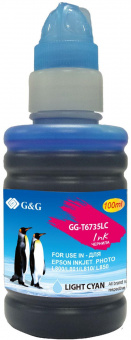 Чернила G&G GG-T6735LC светло-голубой 100мл для Epson L800, L805, L810, L850 от магазина РЭССИ