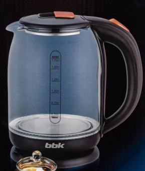 Чайник электрический BBK EK1727G 1.7л. 2200Вт коричневый корпус: стекло/пластик от магазина РЭССИ