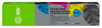 Картридж струйный Cactus CS-F6T79AE 913A желтый (55мл) для HP PW 352dw/377dw/Pro 477dw/452dw от магазина РЭССИ