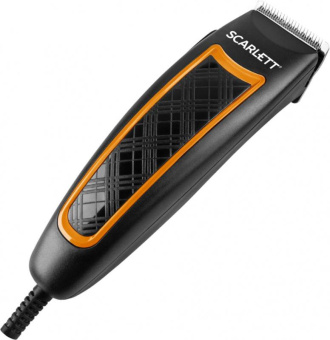 Машинка для стрижки Scarlett SC-HC63C18 черный/оранжевый 15Вт (насадок в компл:4шт) от магазина РЭССИ
