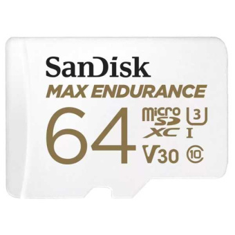 Карта памяти 64GB MicroSD MAX ENDURANCE V30, U3, SDXC, 100 МБ/с, Class 10 + адапер SD от магазина РЭССИ