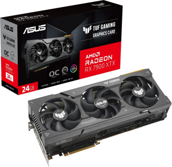 Видеокарта Asus PCI-E 4.0 TUF-RX7900XTX-O24G-GAMING AMD Radeon RX 7900XTX 24Gb 384bit GDDR6 2525/20000 HDMIx2 DPx2 HDCP Ret от магазина РЭССИ