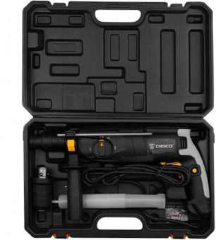 Перфоратор Deko DKH 1100W патрон:SDS-plus уд.:3.5Дж 1100Вт (кейс в комплекте) от магазина РЭССИ