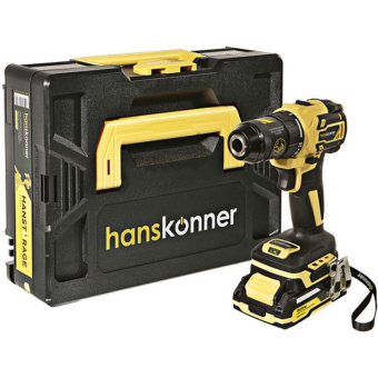 Дрель аккумуляторная Hanskonner 1BatterySystem HCD2065BLC от магазина РЭССИ
